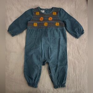 NWT Mudpie chambray embroidered onsie